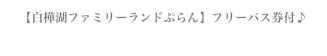 【白樺湖ファミリーランドぷらん】フリーパス券付♪
