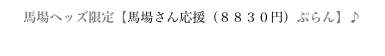 馬場ヘッズ限定【馬場さん応援（８８３０円）ぷらん】♪
